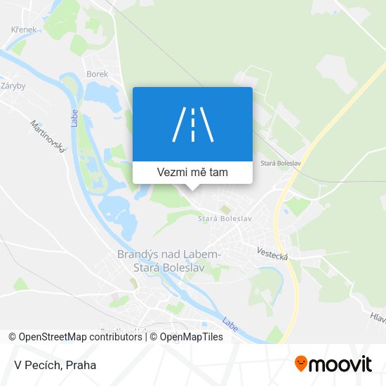 V Pecích mapa