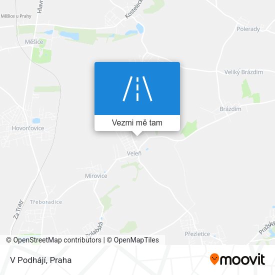 V Podhájí mapa