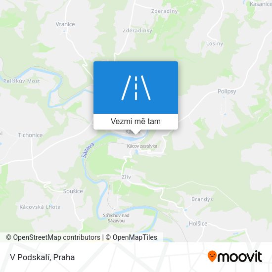 V Podskalí mapa