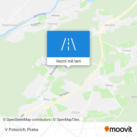 V Potocích mapa