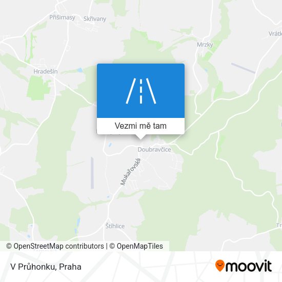 V Průhonku mapa