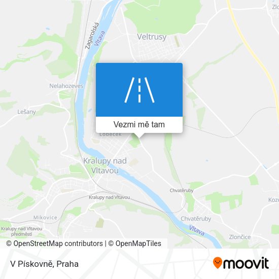 V Pískovně mapa