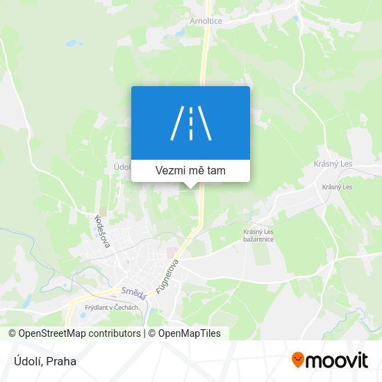 Údolí mapa