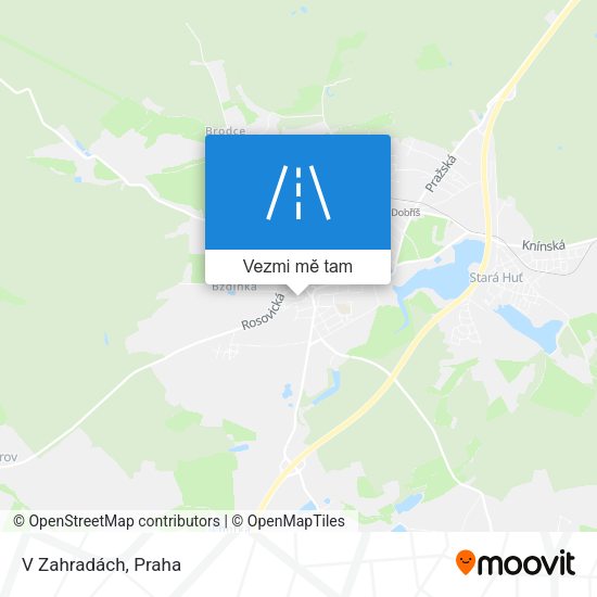 V Zahradách mapa