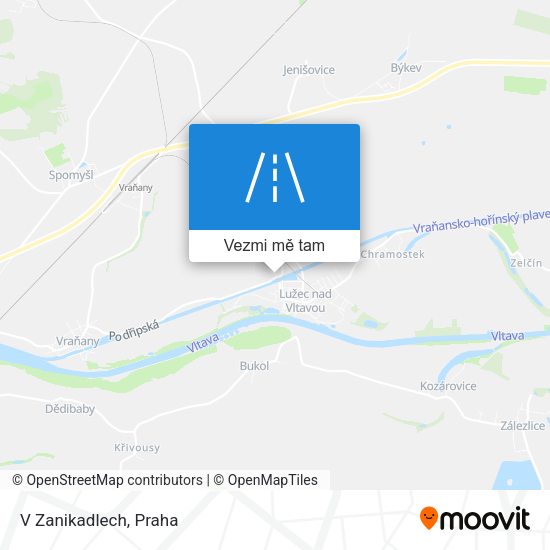 V Zanikadlech mapa