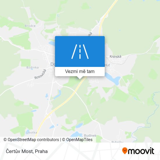 Čertův Most mapa