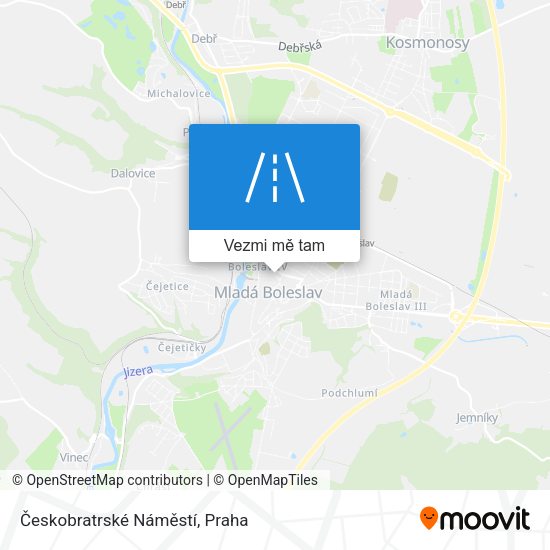 Českobratrské Náměstí mapa