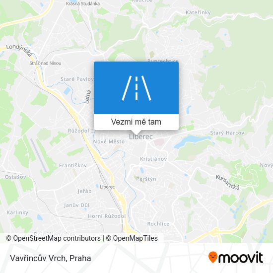 Vavřincův Vrch mapa