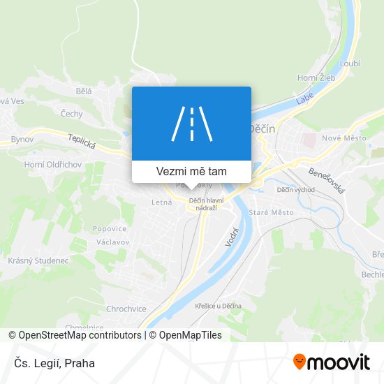 Čs. Legií mapa