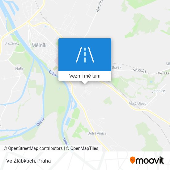 Ve Žlábkách mapa