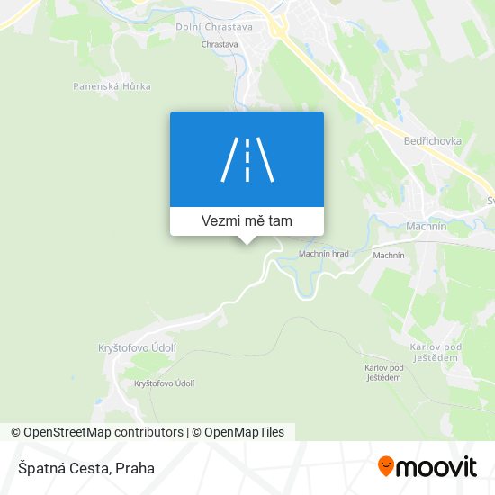 Špatná Cesta mapa