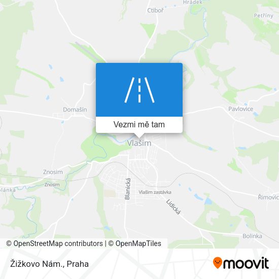 Žižkovo Nám. mapa