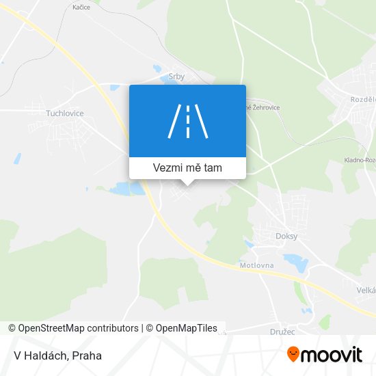 V Haldách mapa