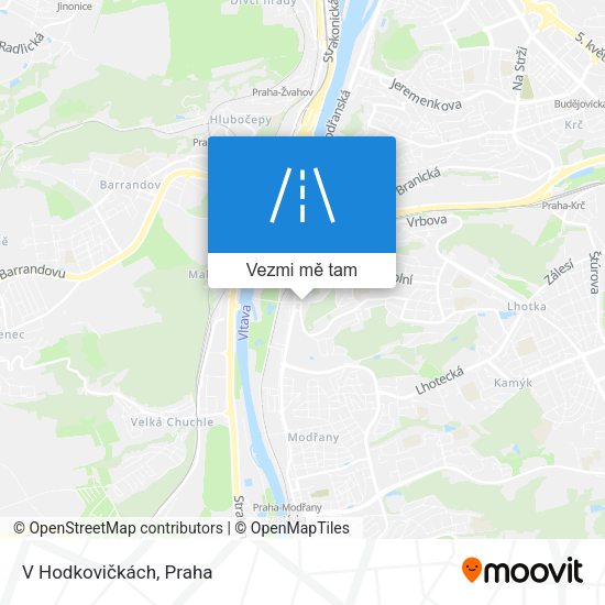 V Hodkovičkách mapa