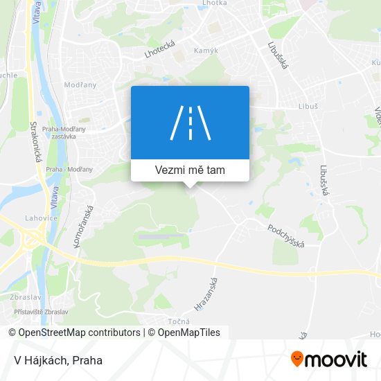 V Hájkách mapa