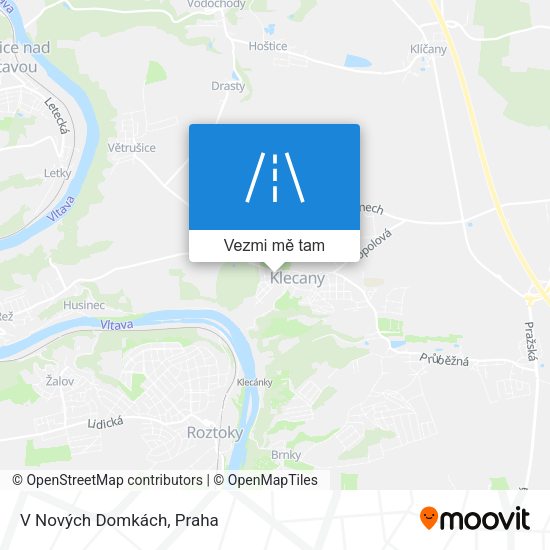 V Nových Domkách mapa
