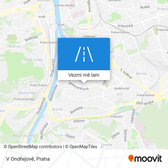 V Ondřejově mapa