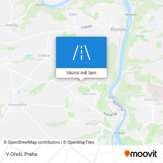 V Ořeší mapa