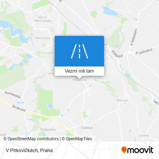 V Pitkovičkách mapa