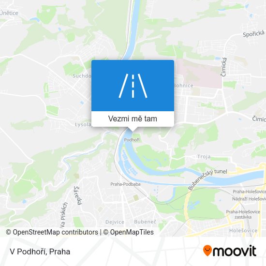 V Podhoří mapa