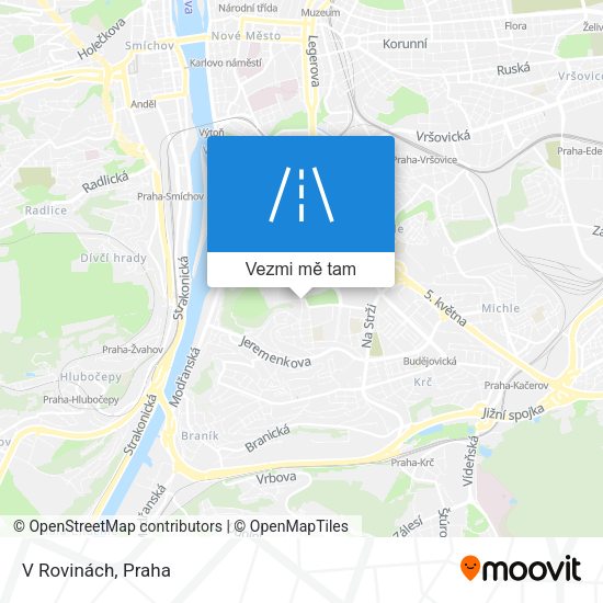 V Rovinách mapa