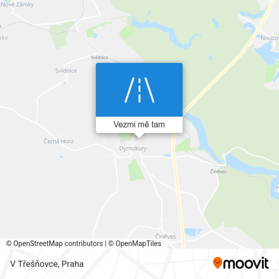 V Třešňovce mapa