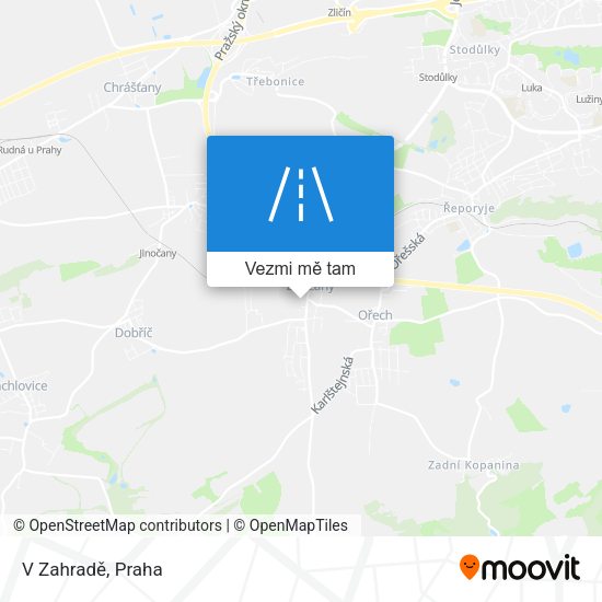 V Zahradě mapa