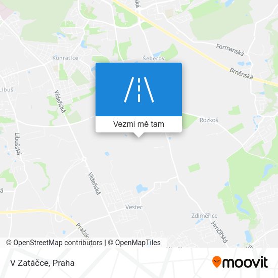 V Zatáčce mapa