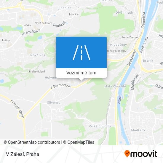V Zálesí mapa