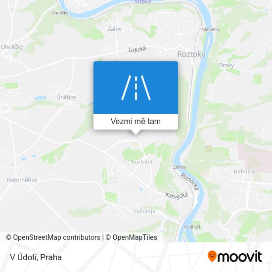 V Údolí mapa