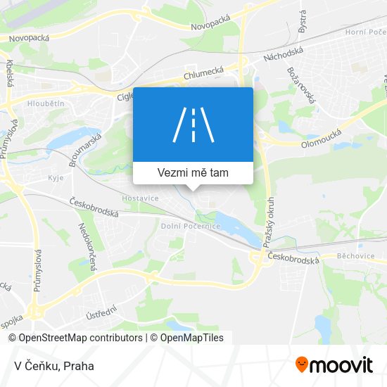 V Čeňku mapa