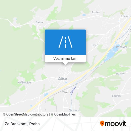 Za Brankami mapa