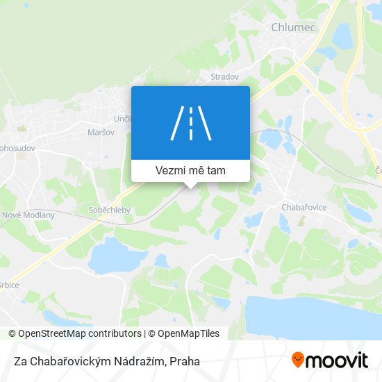 Za Chabařovickým Nádražím mapa