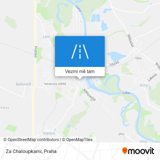 Za Chaloupkami mapa