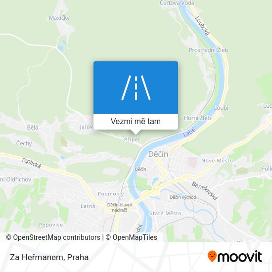 Za Heřmanem mapa
