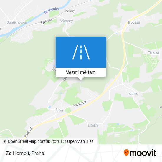 Za Homolí mapa
