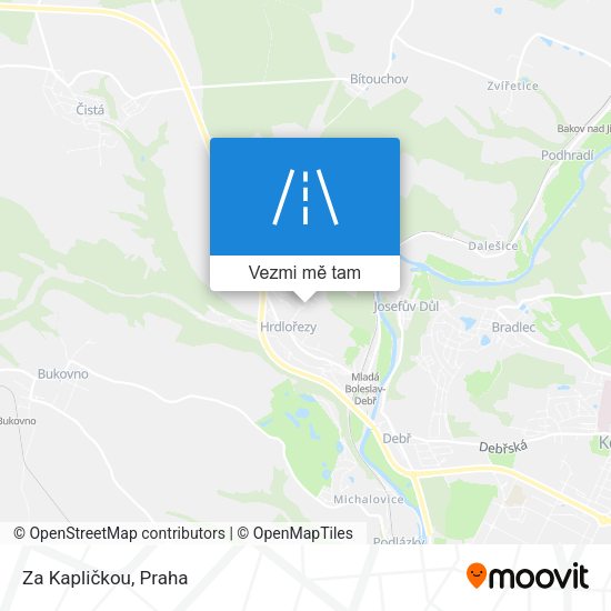 Za Kapličkou mapa