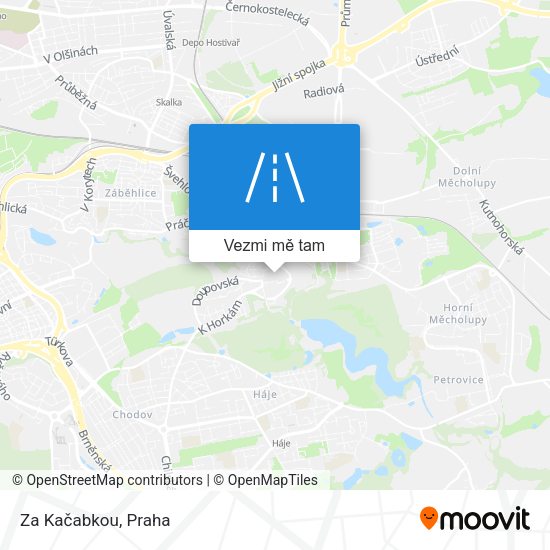 Za Kačabkou mapa