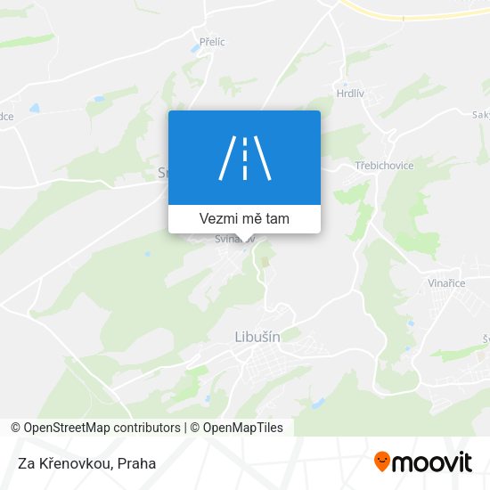 Za Křenovkou mapa