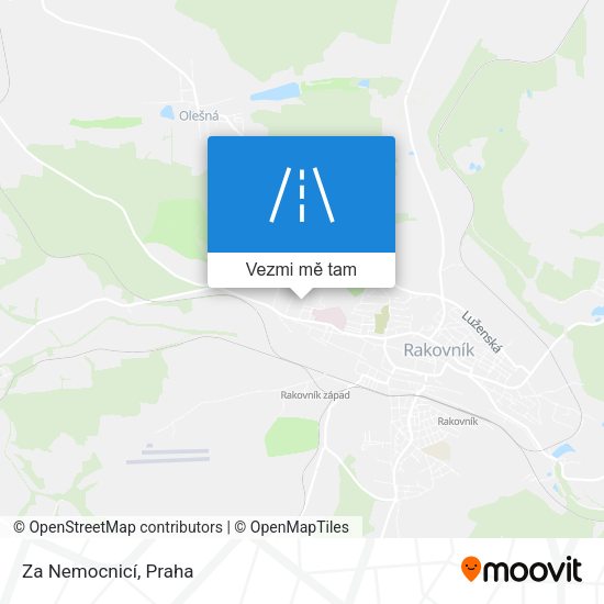 Za Nemocnicí mapa