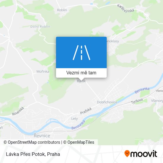 Lávka Přes Potok mapa