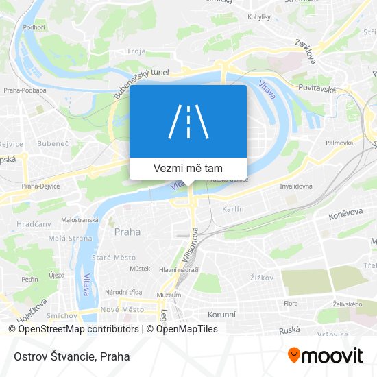Ostrov Štvancie mapa