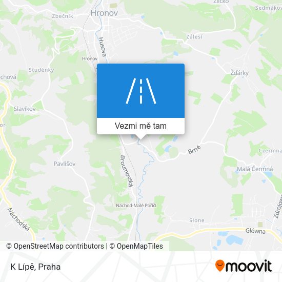 K Lípě mapa