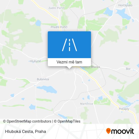 Hluboká Cesta mapa