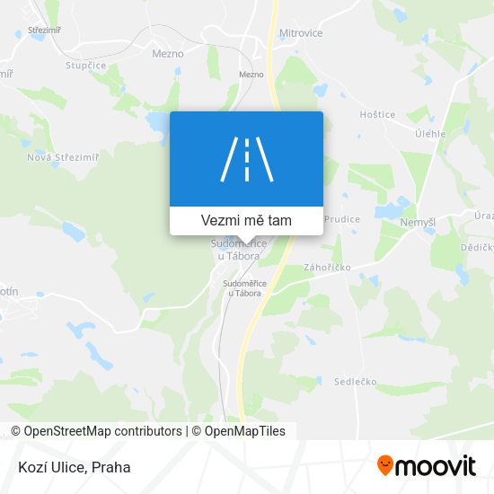 Kozí Ulice mapa