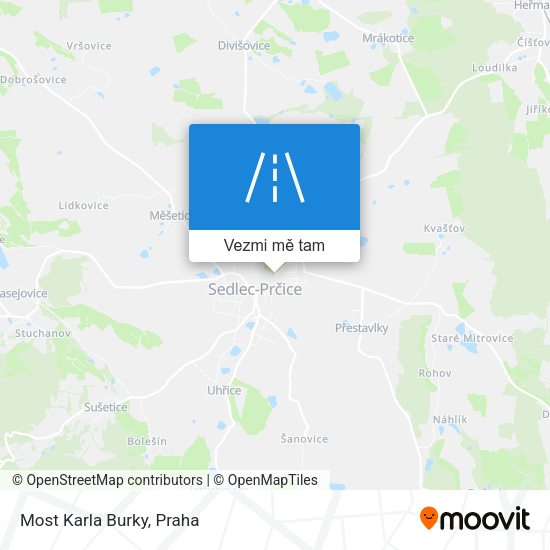 Most Karla Burky mapa