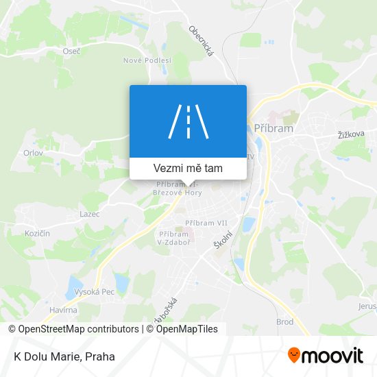 K Dolu Marie mapa