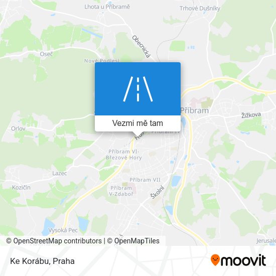 Ke Korábu mapa