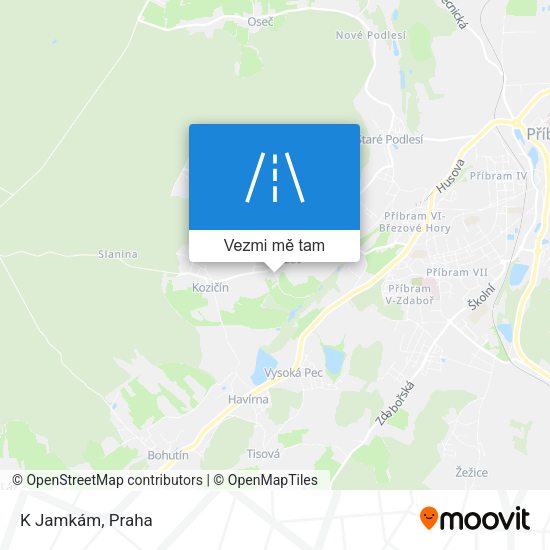 K Jamkám mapa