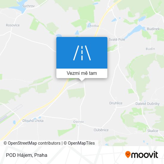 POD Hájem mapa